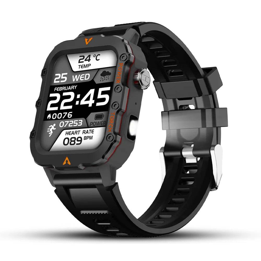 LAXASFIT Men Sports Smart Watch 1.71 Screen Blood Oxygen Bluetooth Talking Watch Multi Sport LED Flashlight Outdoor Smart Watch - Lux Waches Max