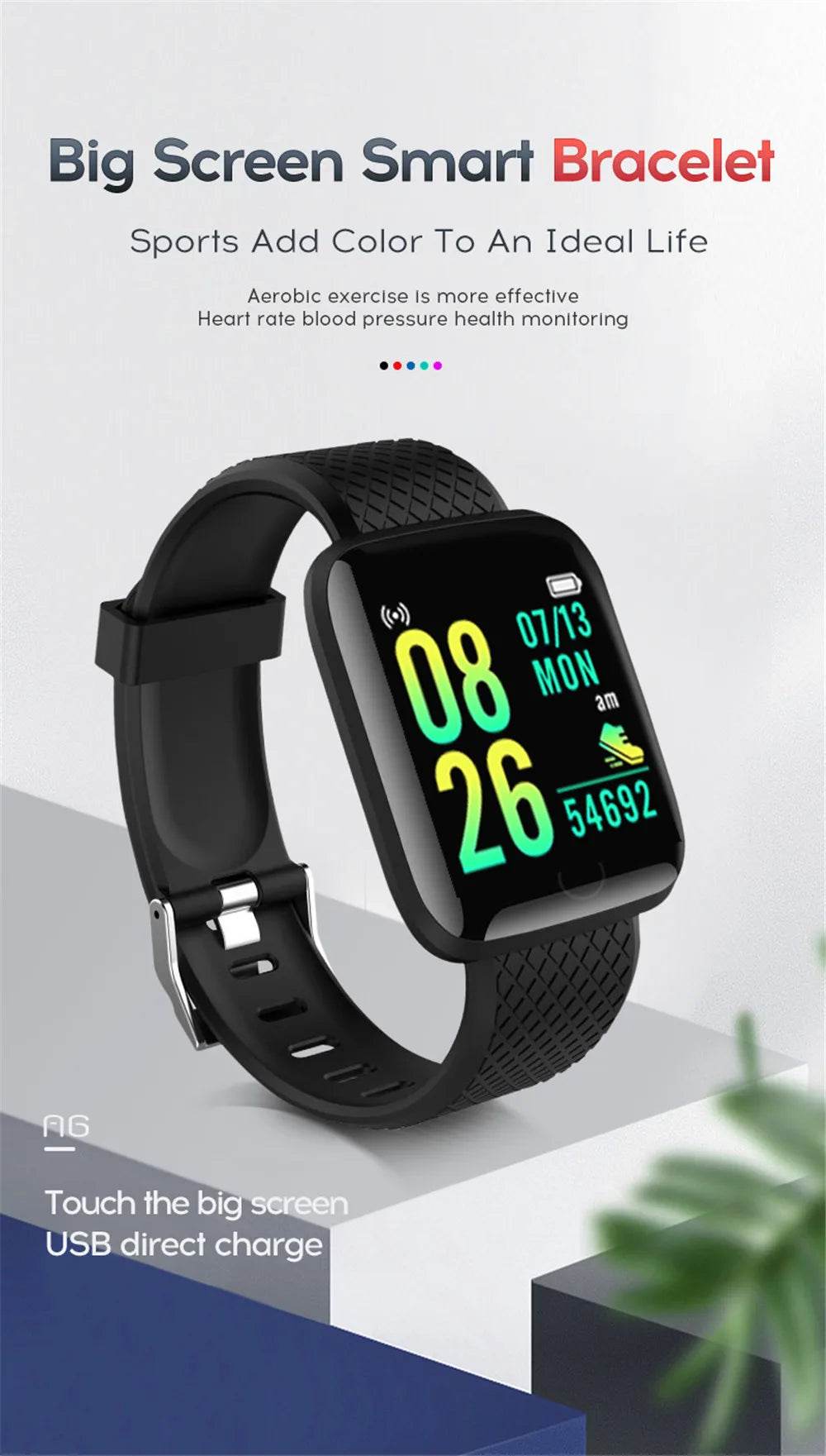 Smart Watch 116 Alarm Clock Weather - Lux Waches Max
