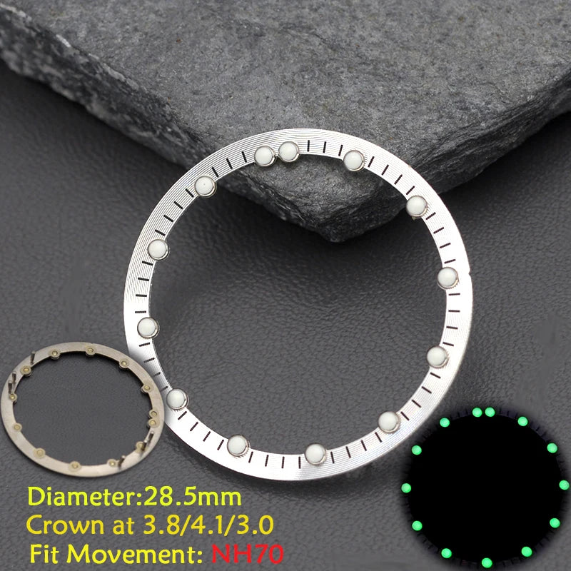 28.5mm Men's Watch Dial Fit SKX007 SKX009 6105 SRPD Tuna Monster Turtle Watch Case Watch For Japan NH35 NH36  7S26