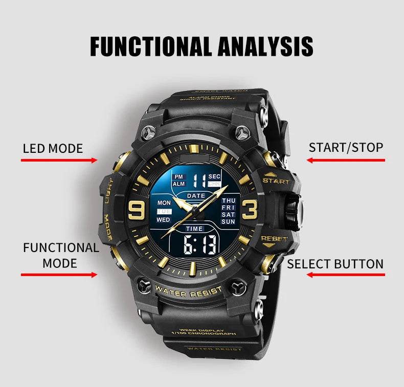 Men's and women's sports watches, tactical hands - Lux Waches Max