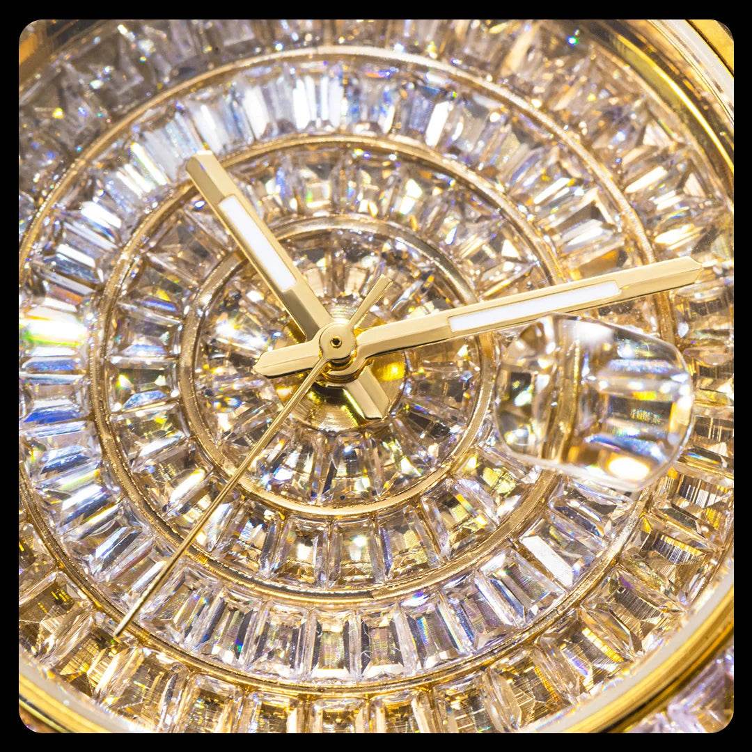Fully Baguette Diamond Watch For Men Iced Out Quartz - Lux Waches Max