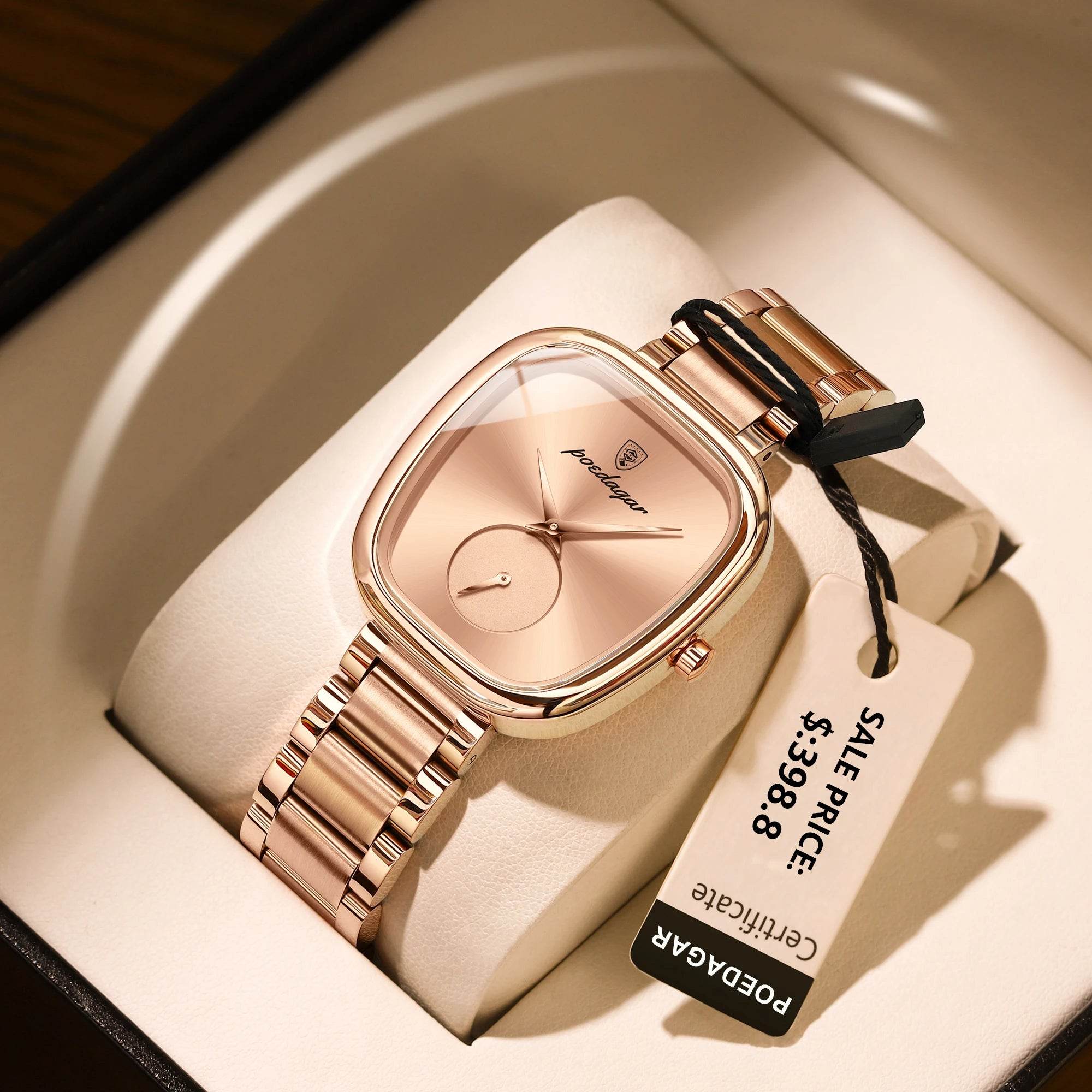 POEDAGAR Luxury Watch for Woman Waterproof Stainless Steel Quartz - Lux Waches Max