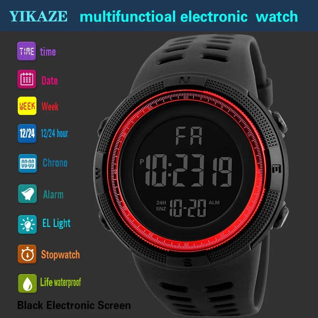 YIKAZE Y01 Military Men Sports Wristwatch Multifunction Men's - Lux Waches Max