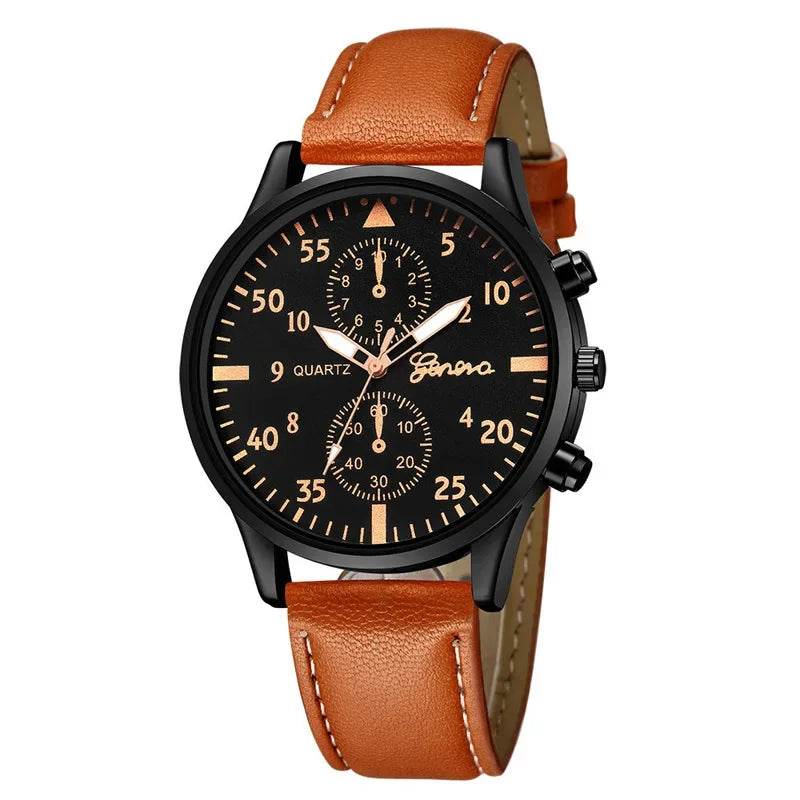 Watches for Men Reloj Hombre Fashion Retro Business Hand Watch Leather Watches Quartz - Lux Waches Max