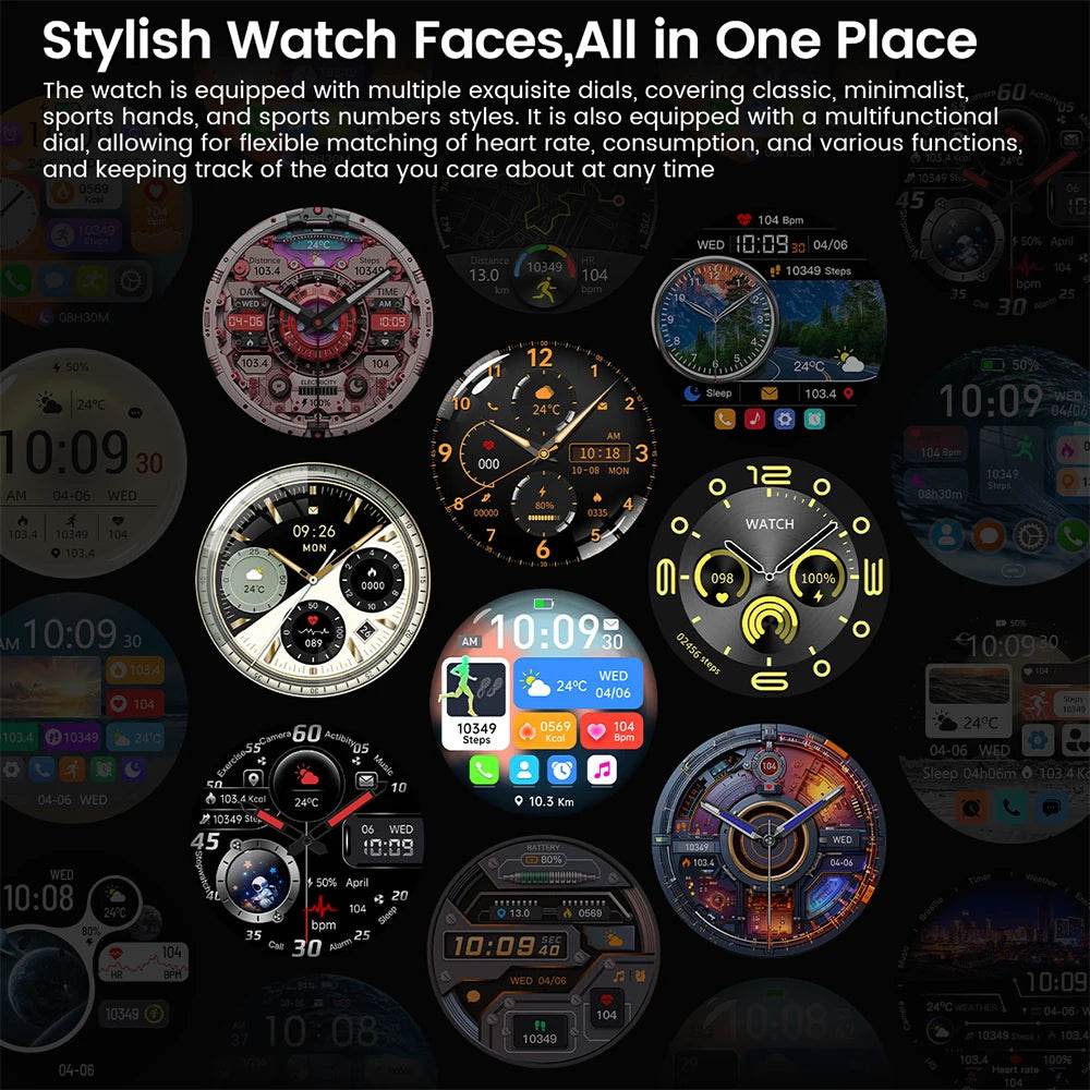 2025 Men’s Smartwatch – AMOLED, Bluetooth Call, GPS, NFC - Lux Waches Max