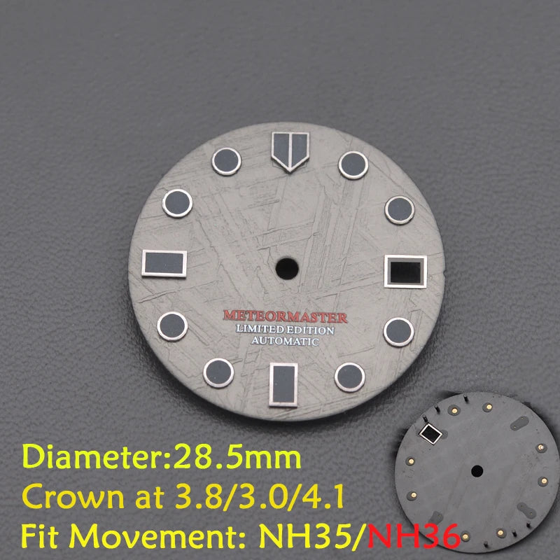 28.5mm Men's Watch Dial Fit SKX007 SKX009 6105 SRPD Tuna Monster Turtle Watch Case Watch For Japan NH35 NH36  7S26