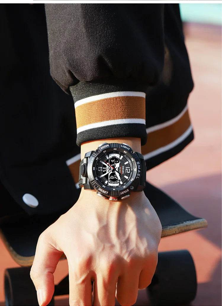 Sport Watches Men SMAEL Waterproof Analog Digital Quartz - Lux Waches Max