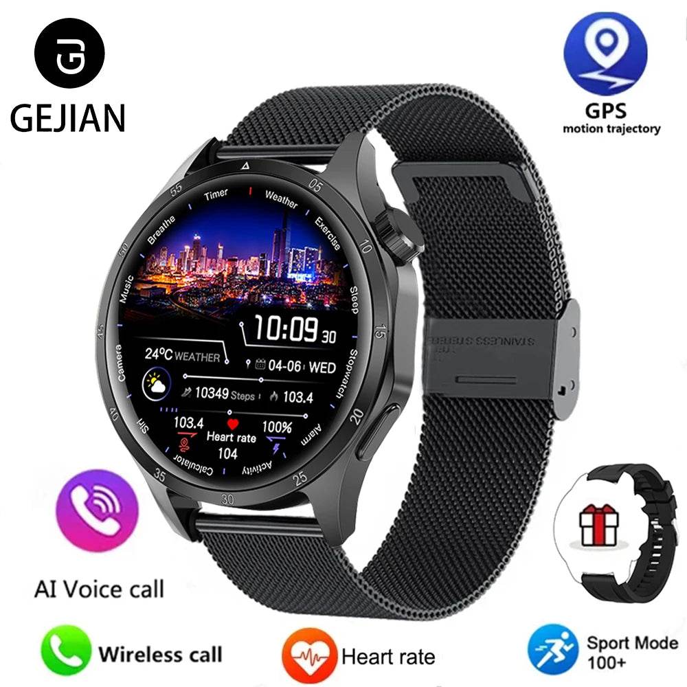 2025 Men’s Smartwatch – AMOLED, Bluetooth Call, GPS, NFC - Lux Waches Max