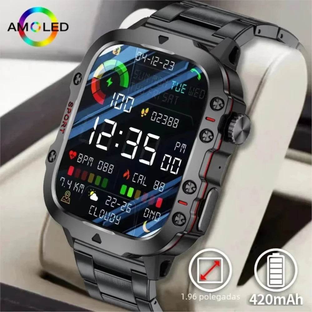 LAXASFIT 2025 Rugged Military Smart Watch - Lux Waches Max