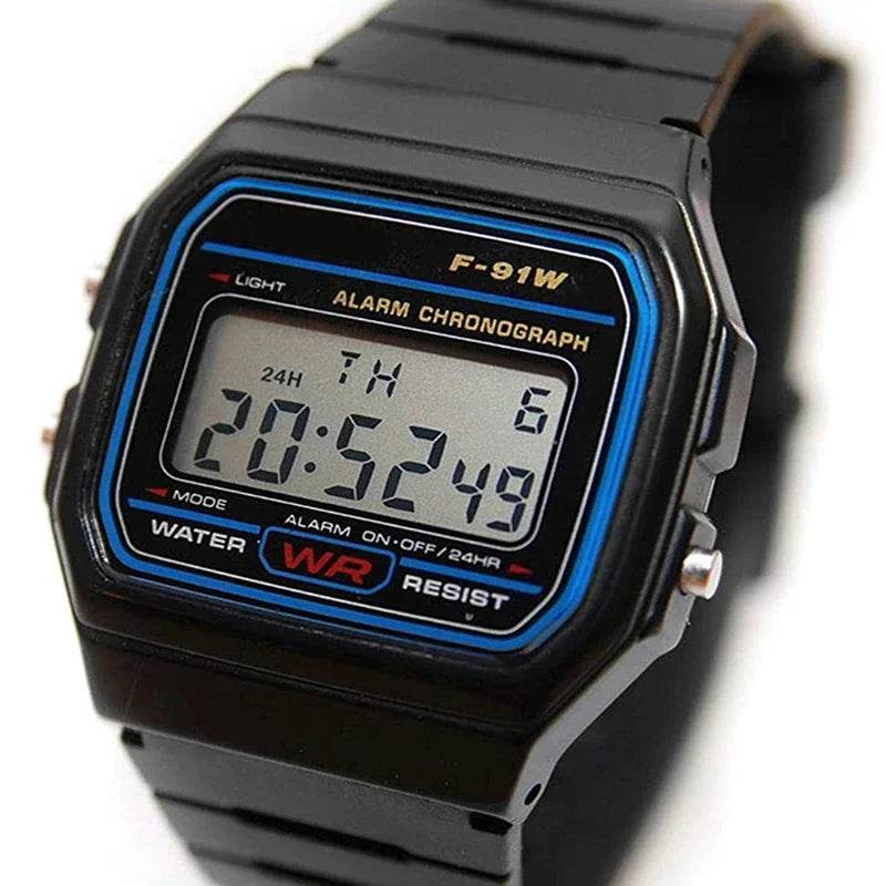 F91W Digital Watches for Men Women LED Electronic Wristwatch Waterproof Sports Military Watch Female Clock Relojes Digitales - Lux Waches Max