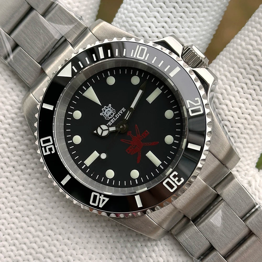 STEELDIVE SD1954 Black Dial 41MM Stainless Steel NH35 Automatic Movement What Ghost Mens 300M Dive Watch Reloj Sapphire Glass