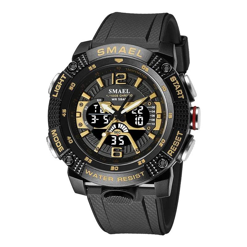 Sport Watches Men SMAEL Waterproof Analog Digital Quartz - Lux Waches Max