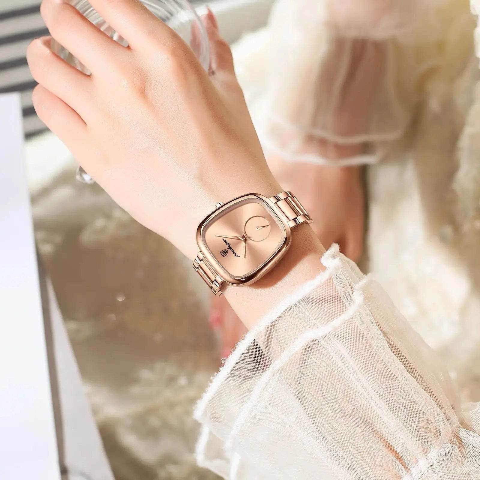 POEDAGAR Luxury Watch for Woman Waterproof Stainless Steel Quartz - Lux Waches Max