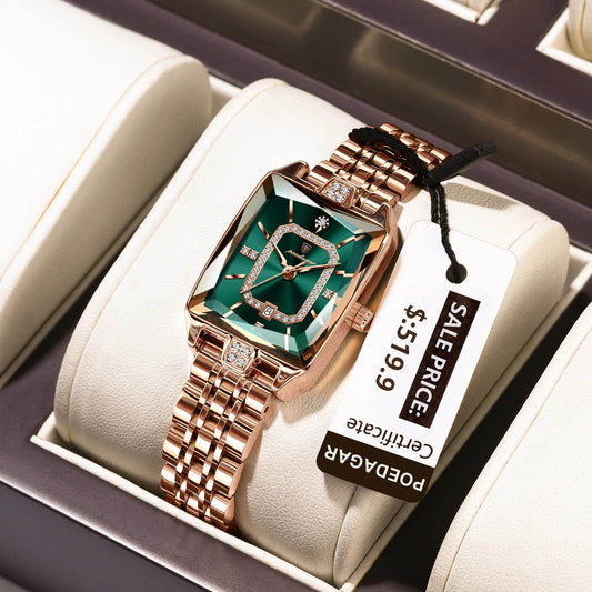 POEDAGAR Luxury Watch For Woman Waterproof Calendar High Quality Ladies Watch Stainless Steel Quartz Women's Watches Elegant+Box - Lux Waches Max