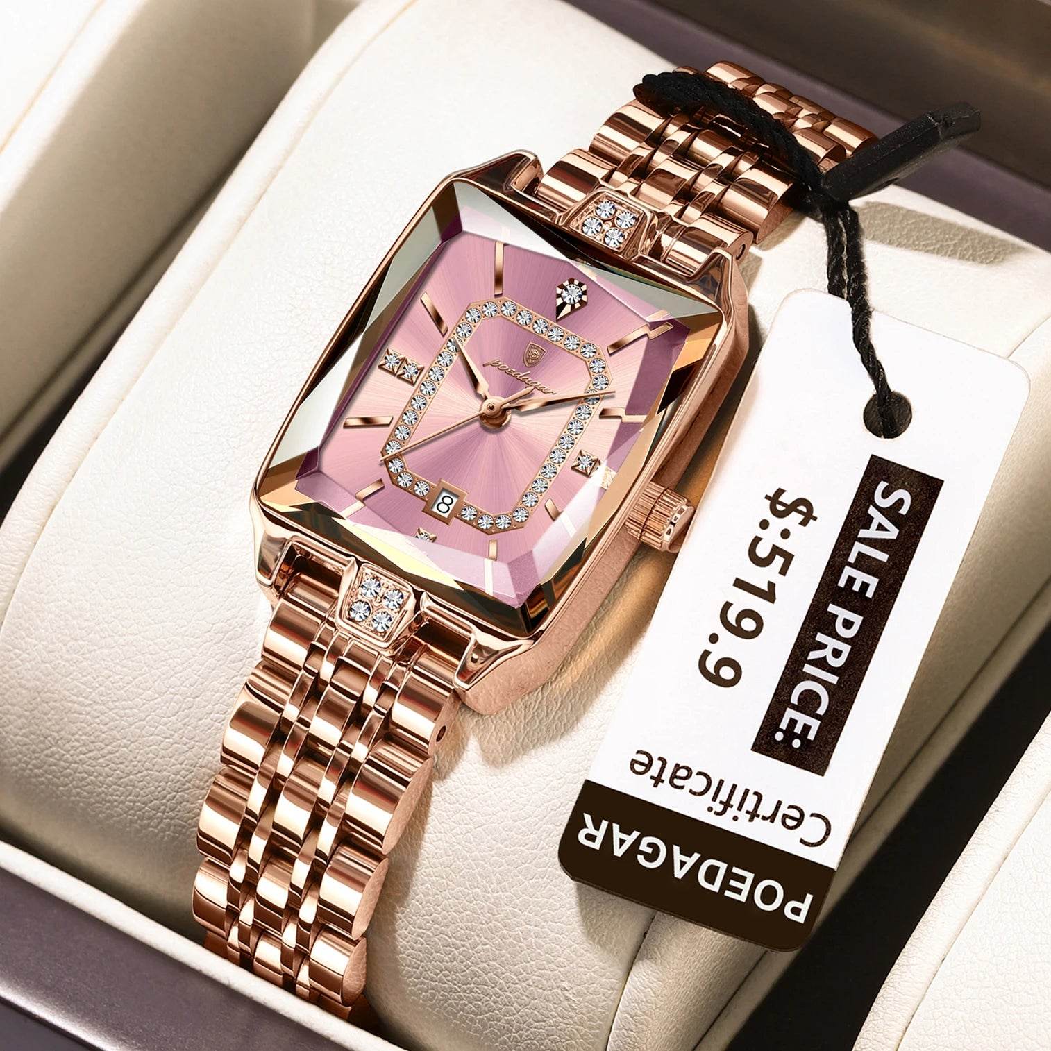 POEDAGAR Luxury Watch For Woman Waterproof Calendar High Quality Ladies Watch Stainless Steel Quartz Women's Watches Elegant+Box - Lux Waches Max