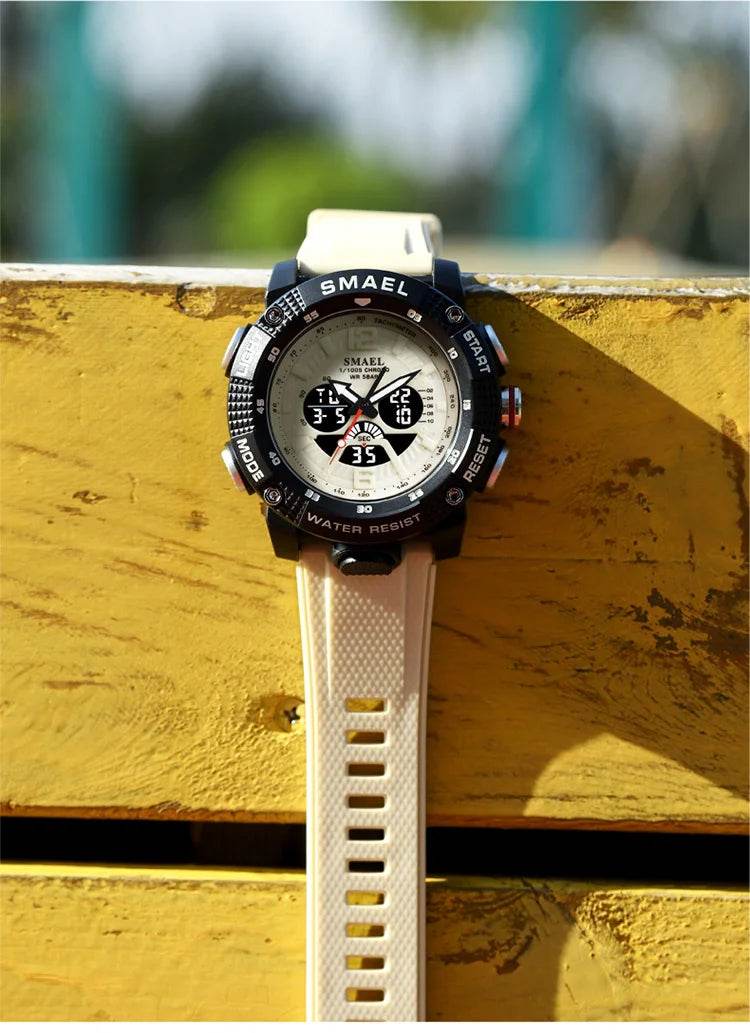Sport Watches Men SMAEL Waterproof Analog Digital Quartz - Lux Waches Max