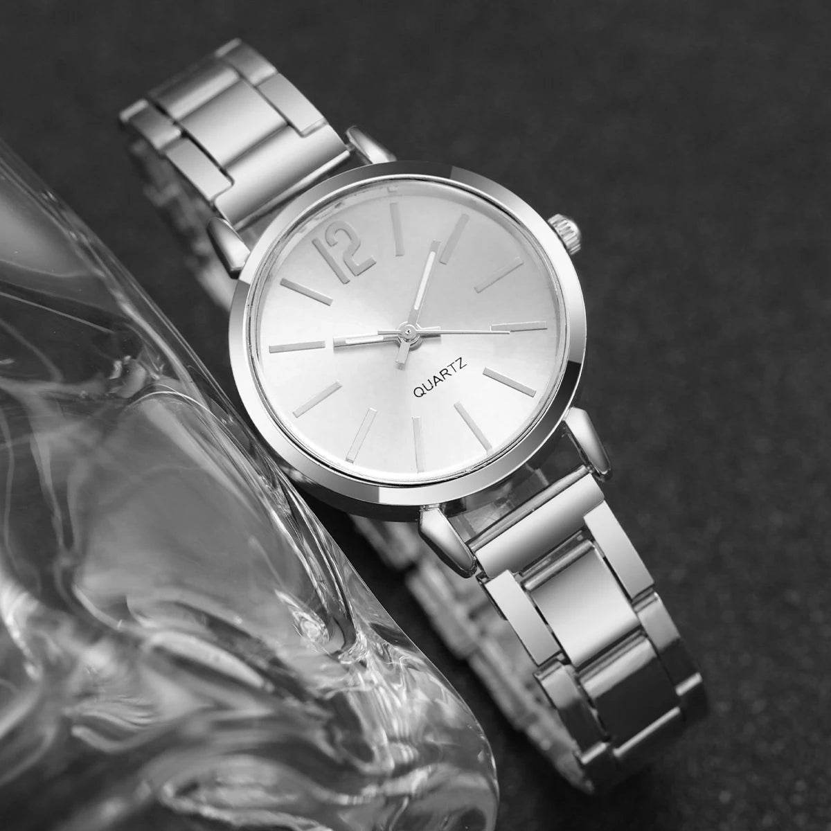 Quartz Watch Love Bracelet 2PCs Set Temperament Wearing Style - Lux Waches Max