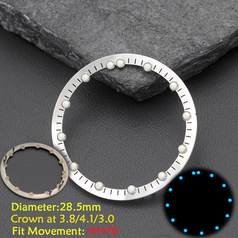 28.5mm Men's Watch Dial Fit SKX007 SKX009 6105 SRPD Tuna Monster Turtle Watch Case Watch For Japan NH35 NH36  7S26