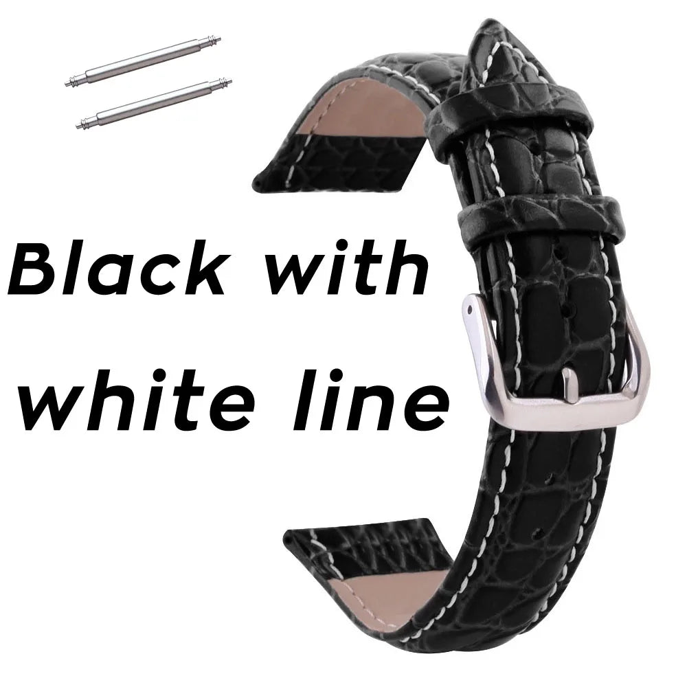 Universal Replace Genuine Leather Watch Strap Watchband For Men Women 12 13 14 15 16mm 17 18mm 19 20mm 21 22mm 24mm Watch Band