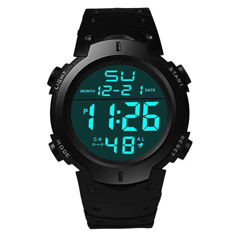 Men Sport LED Watches Top Brand Men Digital Clock Multi-Functional Rubber Man - Lux Waches Max