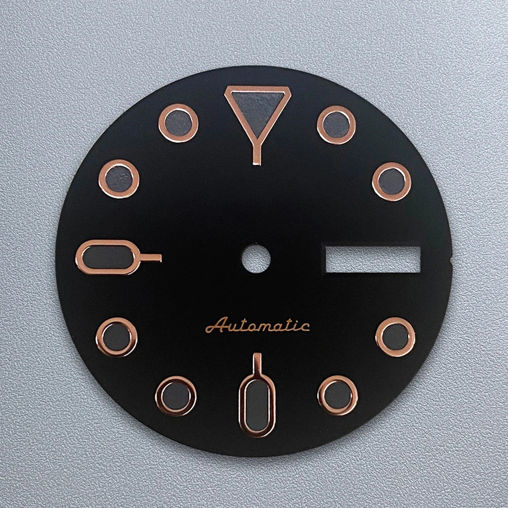 28.5mm S5 Logo SKX007 Dial Fit NH36/4R36 Japanese Movement Green Luminous Black Matte Quality Watch Modification Accessories