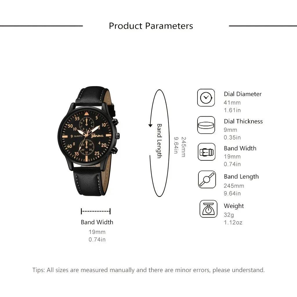 Watches for Men Reloj Hombre Fashion Retro Business Hand Watch Leather Watches Quartz - Lux Waches Max