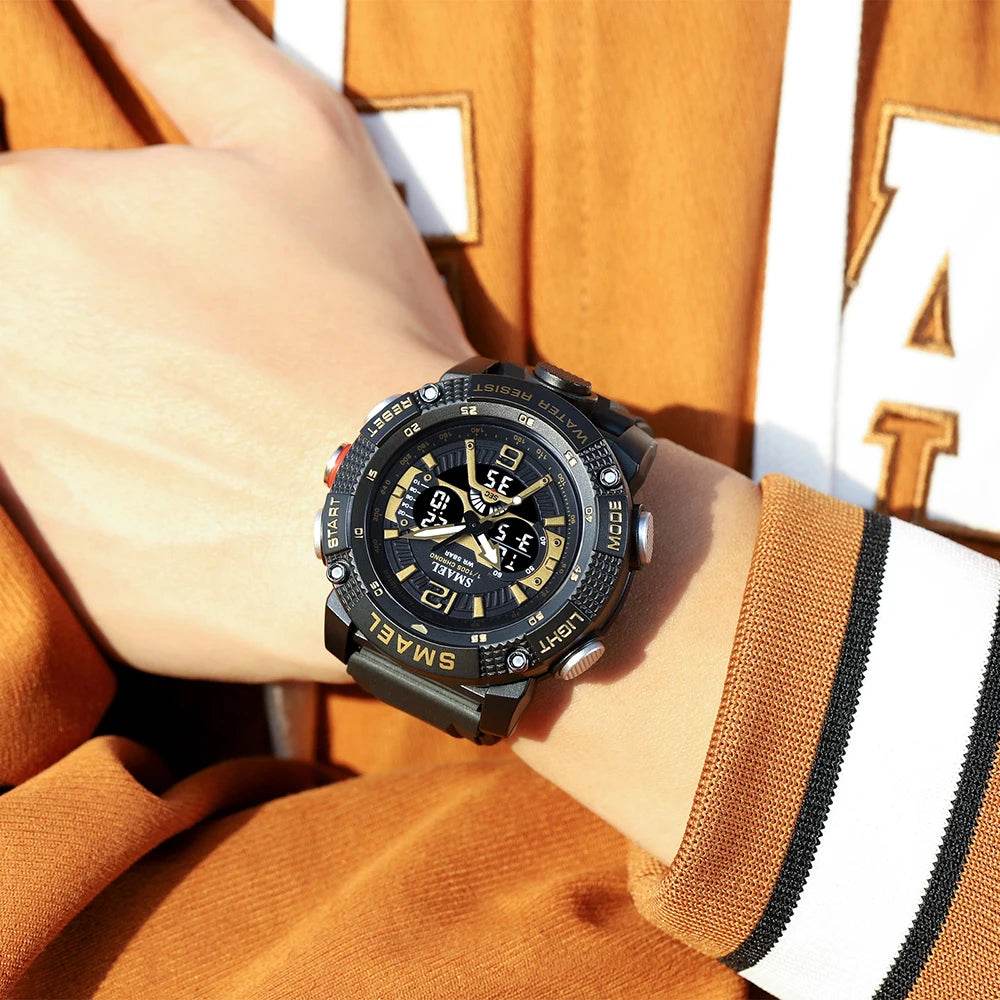 Sport Watches Men SMAEL Waterproof Analog Digital Quartz - Lux Waches Max