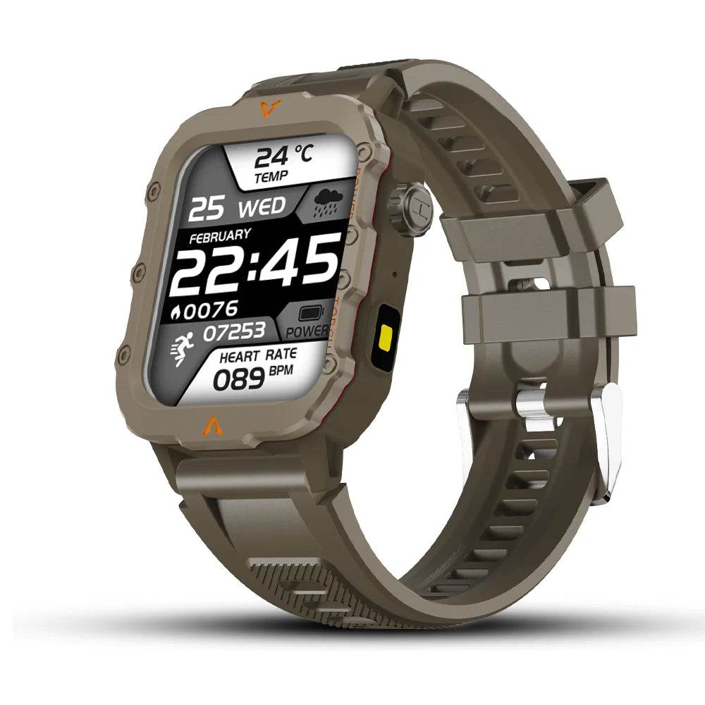 LAXASFIT Men Sports Smart Watch 1.71 Screen Blood Oxygen Bluetooth Talking Watch Multi Sport LED Flashlight Outdoor Smart Watch - Lux Waches Max