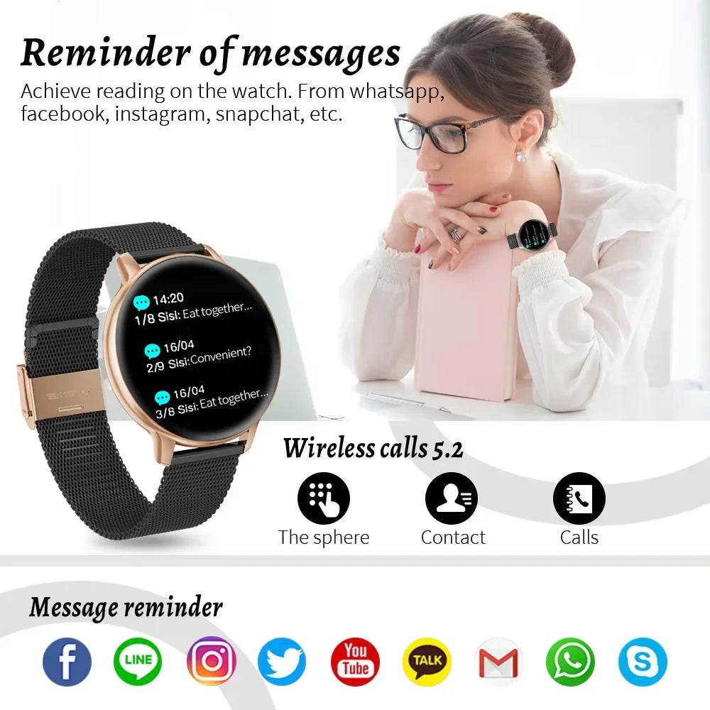 LIGE 2025 Smart Watch Women Bluetooth Sport Men Smartwatch Ladies For Android IOS - Lux Waches Max