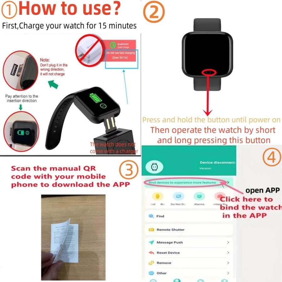 Sports Smartwatch Women Bracelet Men - Lux Waches Max