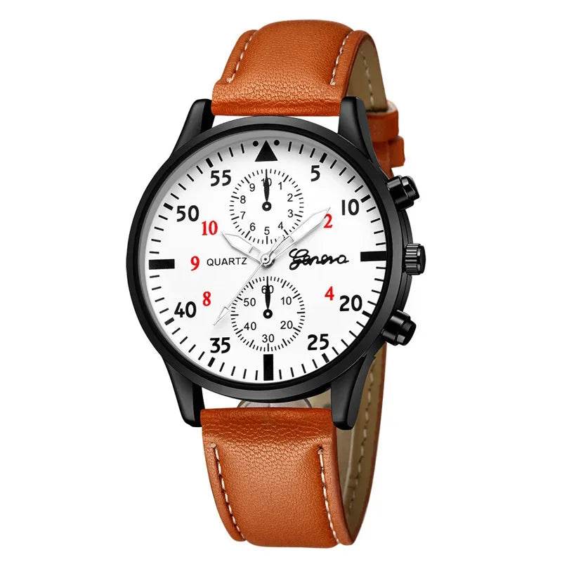 Watches for Men Reloj Hombre Fashion Retro Business Hand Watch Leather Watches Quartz - Lux Waches Max