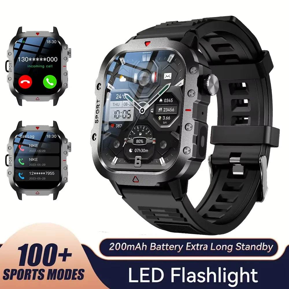 LAXASFIT 2025 Rugged Military Smart Watch - Lux Waches Max
